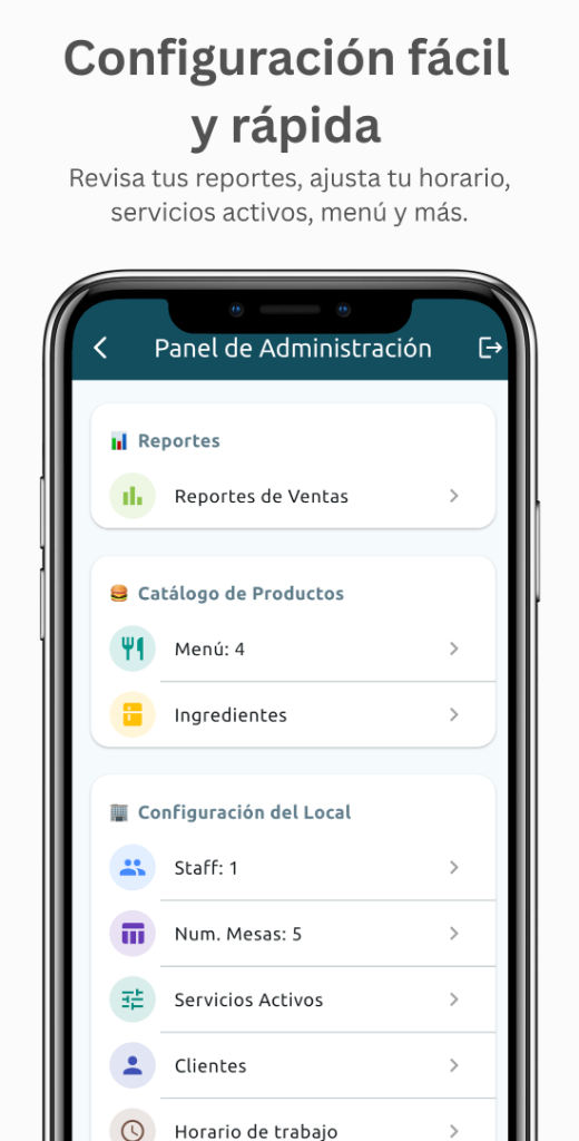 Configuración fácil